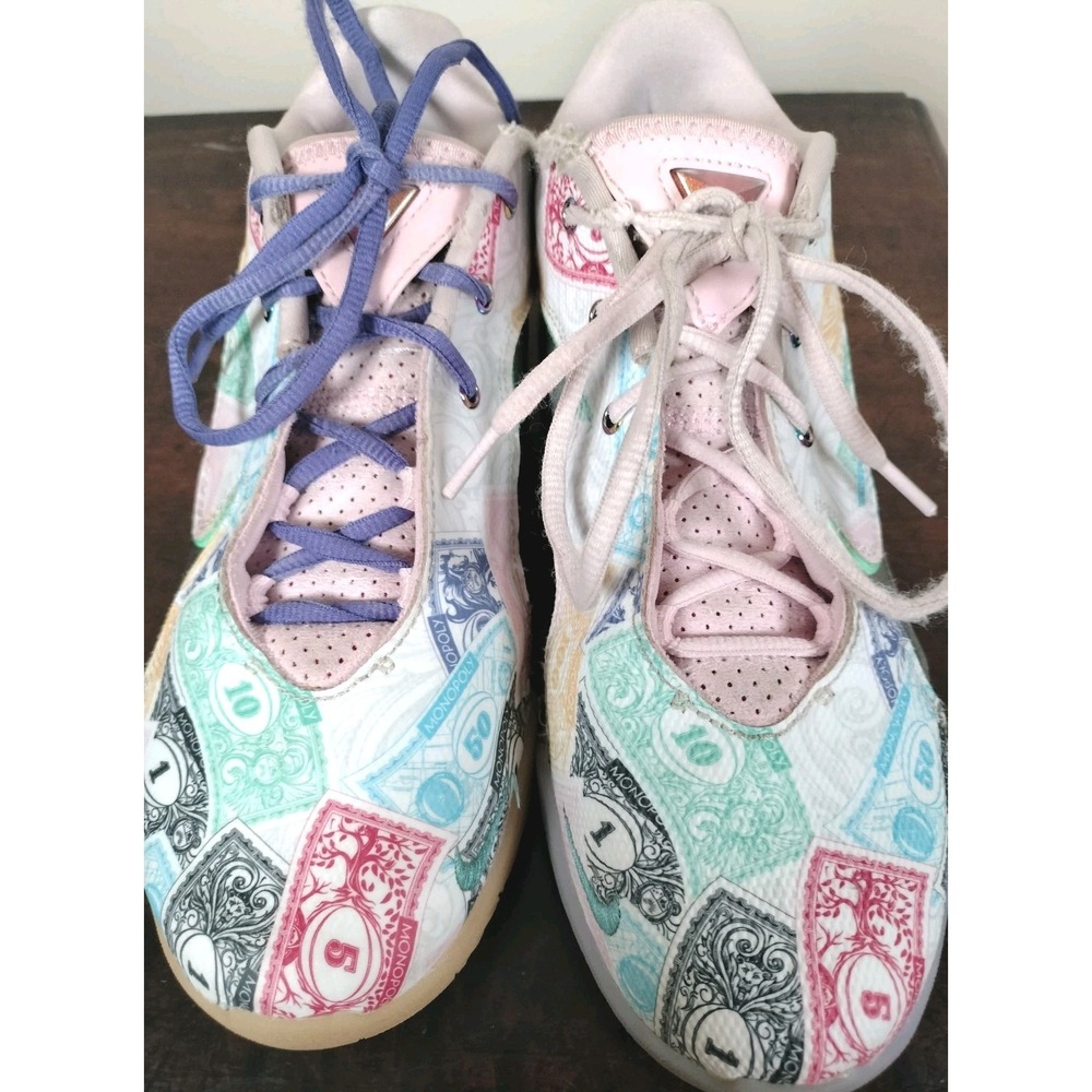 Monopoly x Nike LeBron 22 GS "Currency" Size 5.5Y White Green Glow HV6873-100